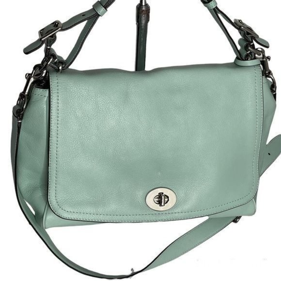 Coach Legacy Romy Top Handle Bag Crossbody Bag Mint Green Handbag - Picture 2 of 12